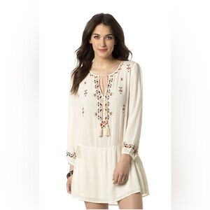 Miss Me Cream Embroidered Dress